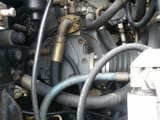 2002 Atlas 1404 wheel excavator engine compartment detail