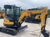 2021 Sany SY26U mini excavator, front three-quarter view