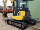 2016 Komatsu PC50MR-2 mini excavator, rear three-quarter view