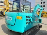 2020 Kobelco SK60-8 mini excavator, rear three-quarter view