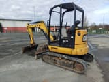2018 Caterpillar 302.7DCR crawler excavator, rear three-quarter view