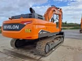 2026 Develon DX360LC crawler excavator rear three-quarter view