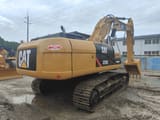 Caterpillar 329D crawler excavator, rear three-quarter view