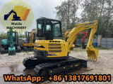 2023 Yanmar ViO55 mini excavator, rear three-quarter view