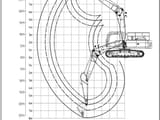 2015 Doosan DX380LC-5 crawler excavator technical range diagram