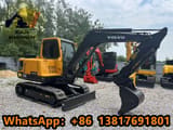 2023 Volvo EC55D mini excavator, side profile view