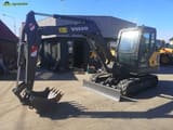 2020 Volvo EC55D mini excavator, side view