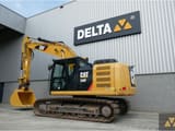 2017 Caterpillar 320FL crawler excavator, side view