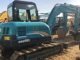 2024 Sunward SWE60E mini excavator, rear three-quarter view