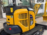 2021 Komatsu PC35 MR mini excavator, rear three-quarter view
