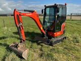 2021 Kubota KX019-4 mini excavator, front three-quarter view