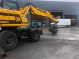 2001 JCB JS130W wheel excavator side view