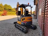 XCMG XE27E mini excavator, rear three-quarter view