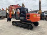 2021 Hitachi ZX120 crawler excavator, rear three-quarter view