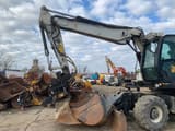 2018 JCB JS145W wheel excavator, side view with attachment