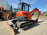 2016 Kubota U55-4 mini excavator, rear three-quarter view