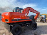 2022 Hitachi EX100WD wheel excavator, rear three-quarter view