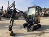 2022 Volvo JEC18E mini excavator, front three-quarter view