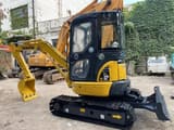 2023 Komatsu PC35MR mini excavator, rear three-quarter view