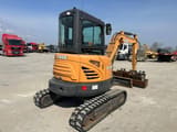 2018 CASE CX37C mini excavator, front three-quarter view