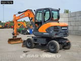 2019 Doosan DX57W-5 wheel excavator, front three-quarter view