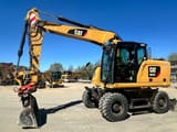 2018 Caterpillar M314F wheel excavator, side view