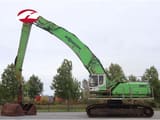 2015 Sennebogen 860R material handler with clamshell bucket, side view