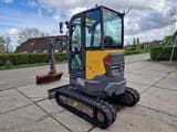2018 Volvo ECR25D mini excavator, rear three-quarter view