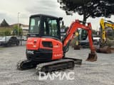 2018 Kubota U36-4 mini excavator, rear three-quarter view