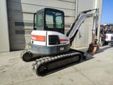 2013 Bobcat E50EM mini excavator, rear three-quarter view