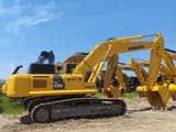 Komatsu PC450 crawler excavator, side view
