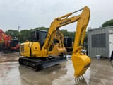 2022 Komatsu PC58 crawler excavator, front three-quarter view