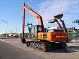 2025 Tata Hitachi EX215LC-SLR crawler excavator, rear three-quarter view