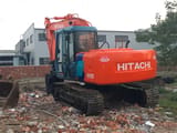 2018 Hitachi EX120-3 crawler excavator, rear three-quarter view