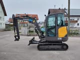 2017 Volvo EC35D mini excavator, side view