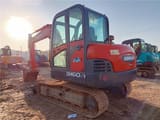 2022 Doosan DH60-7 mini excavator, rear three-quarter view