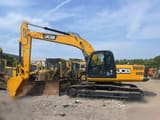 2022 JCB JS220LC crawler excavator, side profile view