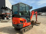 2017 Kubota KX019-4 mini excavator, rear three-quarter view
