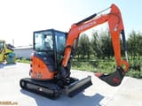 2025 Hitachi Zaxis 33U mini excavator, front three-quarter view