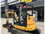 2021 Caterpillar 302.7DCR crawler excavator, rear three-quarter view