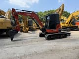 2019 Kubota KX057-4 mini excavator, side profile view