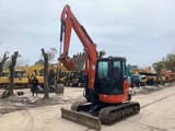 2023 Kubota KX163-5 mini excavator, front three-quarter view