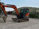 2018 Doosan DX55 mini excavator, side view