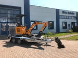 2026 Berger Kraus BK1500JS mini excavator on trailer