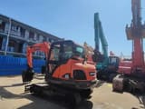2018 Doosan DX60 crawler excavator, front three-quarter view