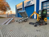 Berger Kraus BK1250KSR mini excavator with trailer and ramps