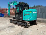2024 Kobelco SK85MSR-7 DZ mini excavator, rear three-quarter view