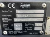 2016 Doosan DX140W-5 wheel excavator identification plate
