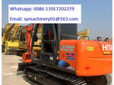 2024 Hitachi ZX70 mini excavator, rear three-quarter view