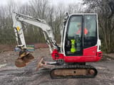2018 Takeuchi TB230 mini excavator, side view